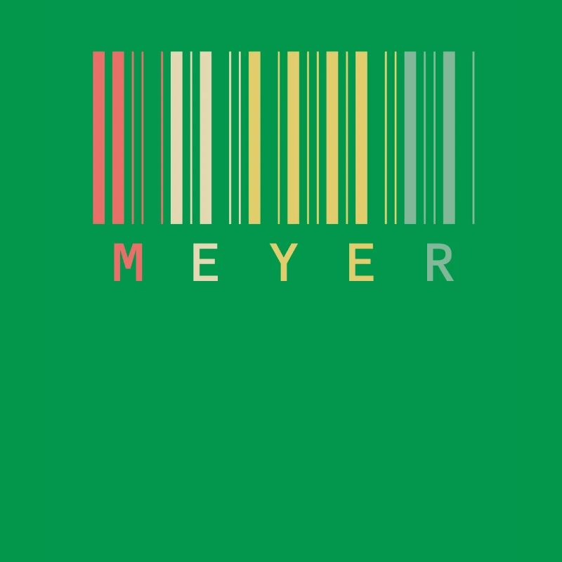 Meyer Family Name Bar Code Barcode Gift