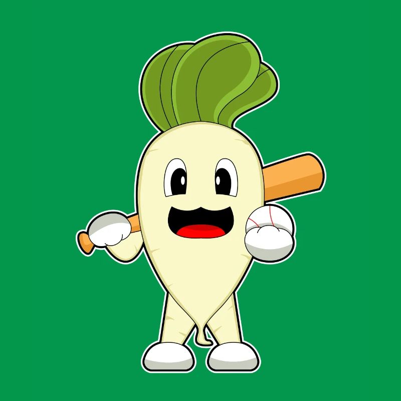 Radieschen Baseball Baseballschläger