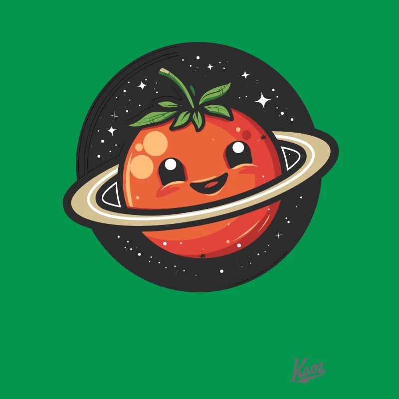 Planète tomate heureuse dans l’espace
