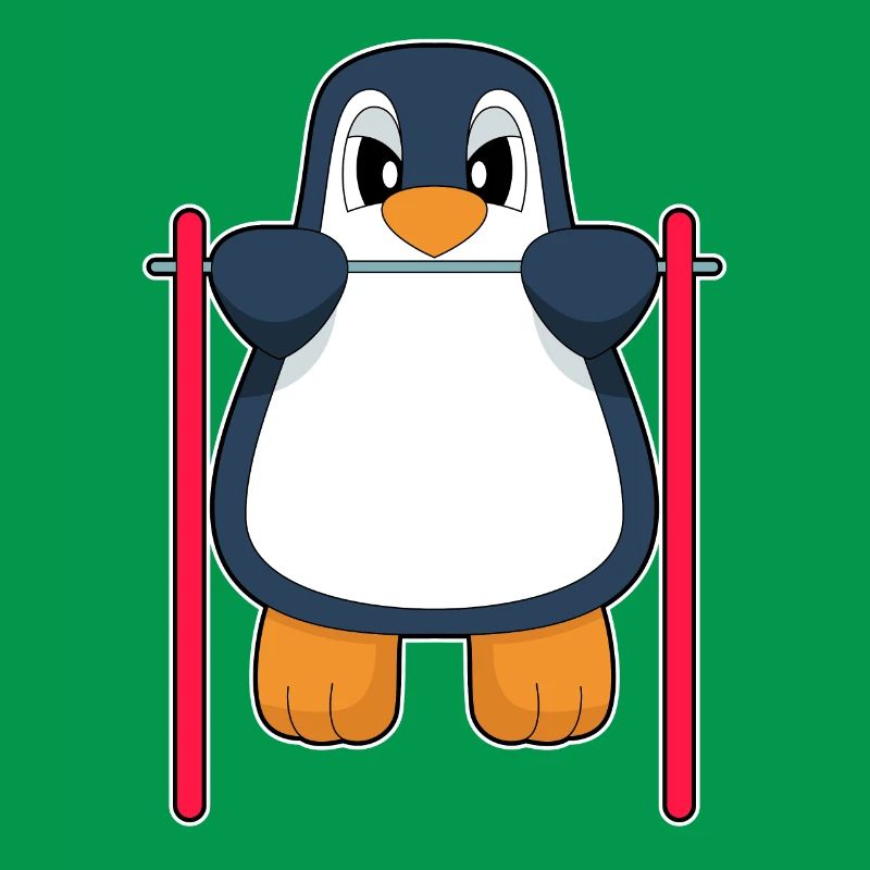 Penguin Bodybuilder Pull-ups