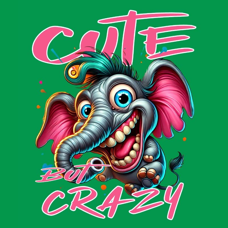 Cute but Crazy Elephant Comic Style