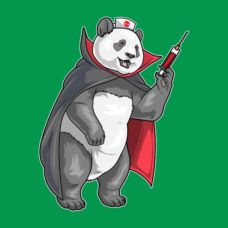 Panda Halloween Vampire Infirmière
