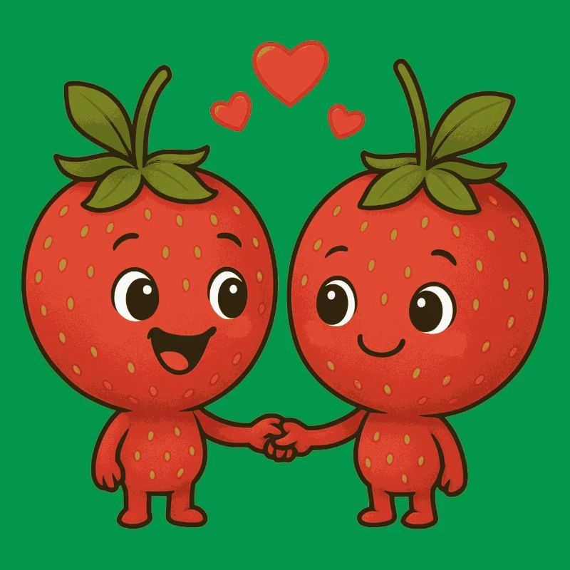 Erdbeeren mit Herzen