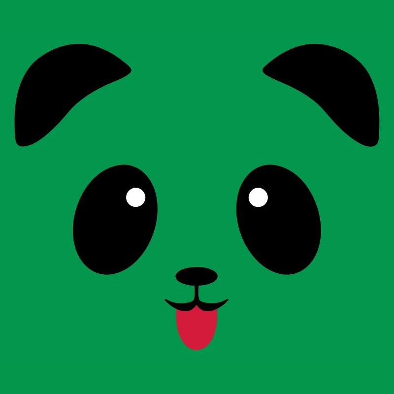 Langue de visage de panda