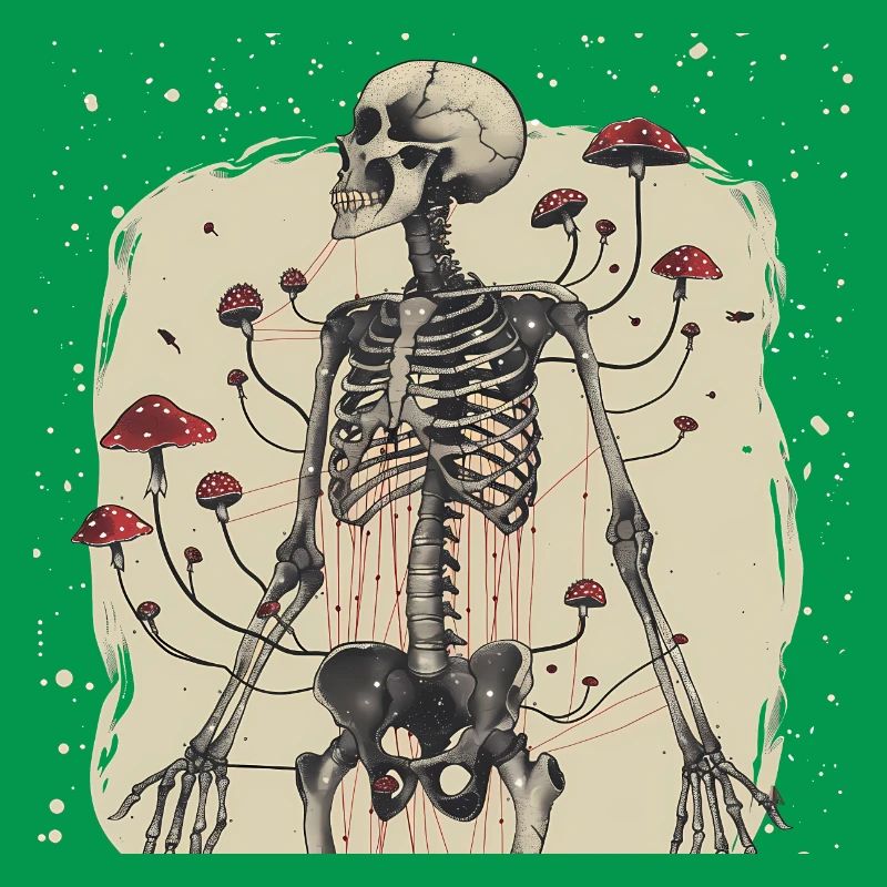 Morbid Horror Toadstool Skeleton