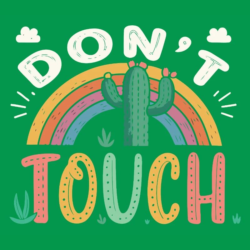 Rainbow Cactus Do Not Touch