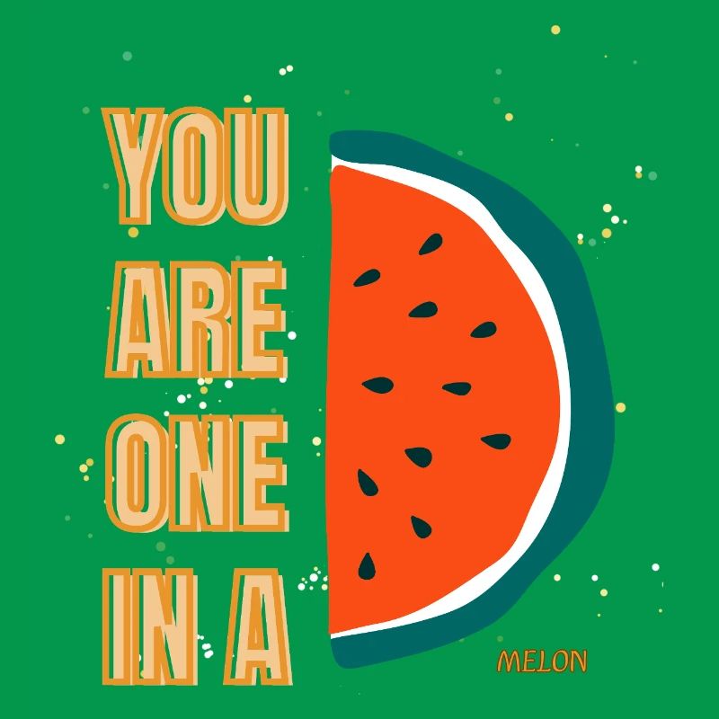 C’est drôle, tu es un dans une pastèque, pastèque, fruit de jeu de mots