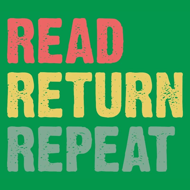 Read Return Repeat - Pastel Typo