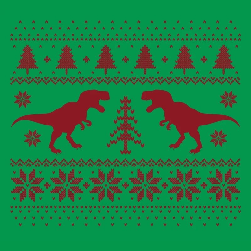 Pull de Noël en forme de dinosaure