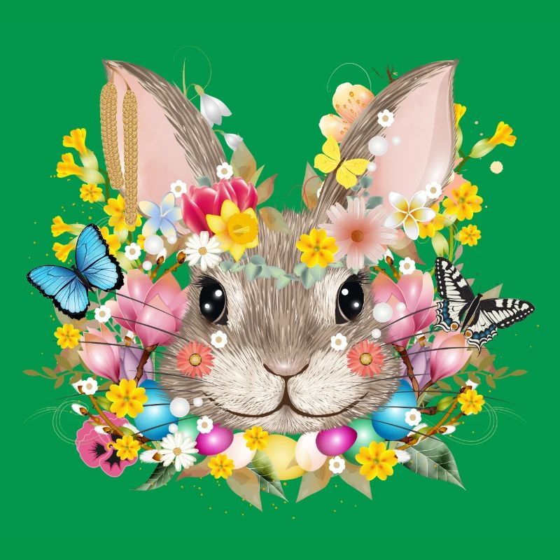 Rabbits in a spring-like Easter ambience