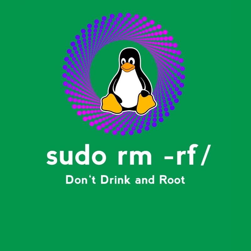 Computer Sys admin Pinguin Nerd pc sudo rm -rf cod