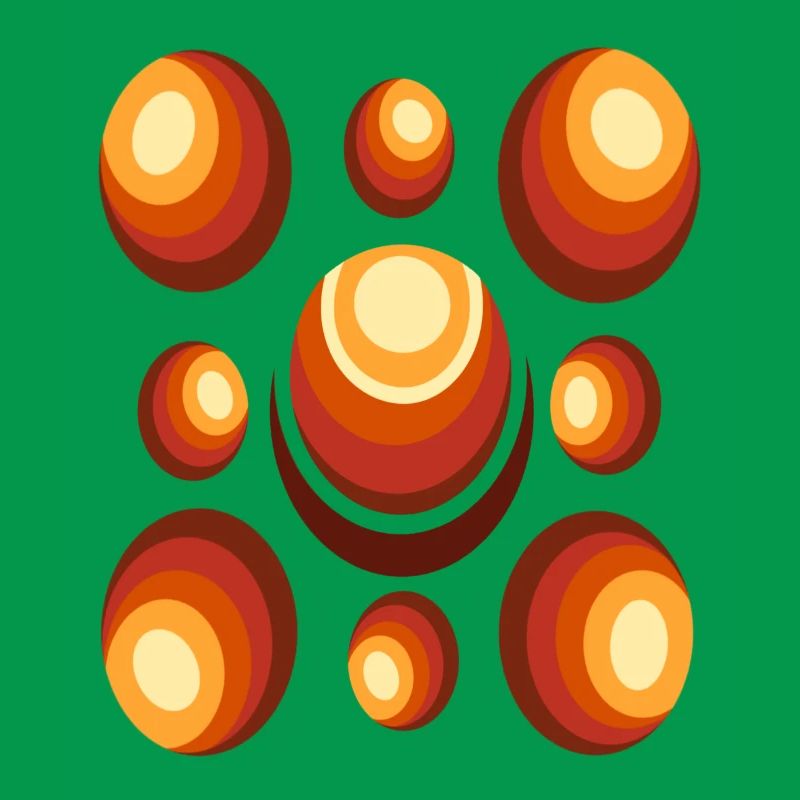 70s Wallpaper Pattern Retro Circle Pattern