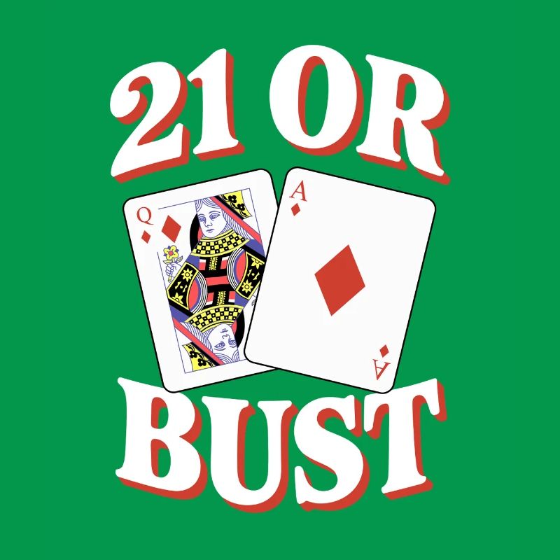 21 Oder Bust Poker Kartendesign