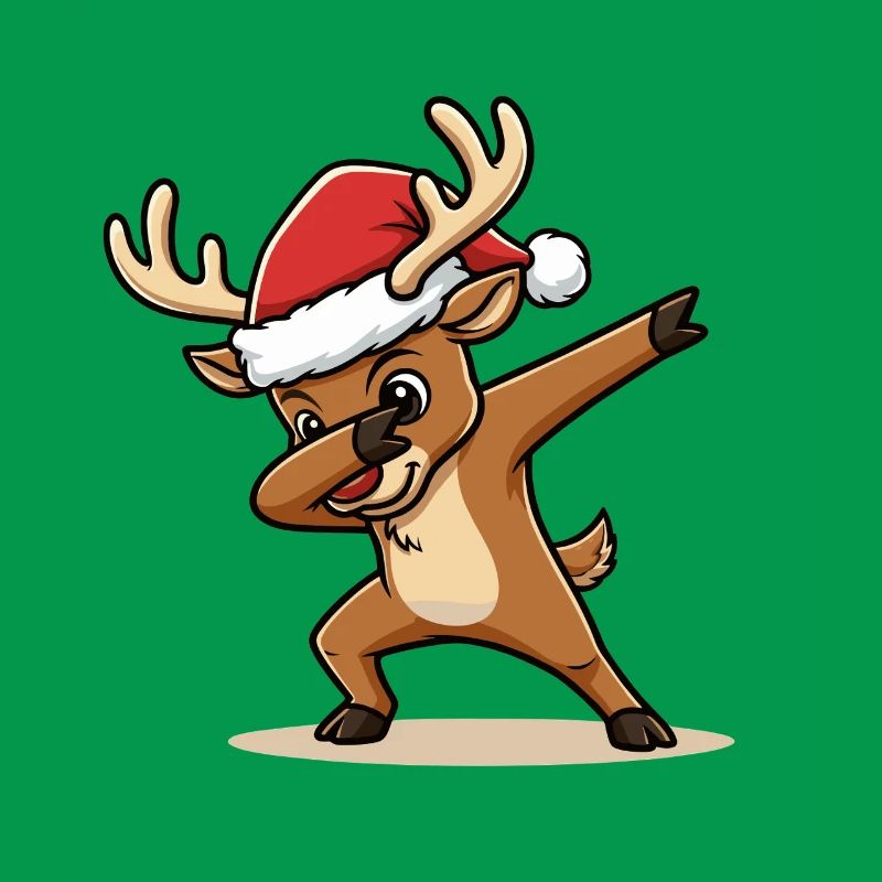 Conception de dab de renne de Noël
