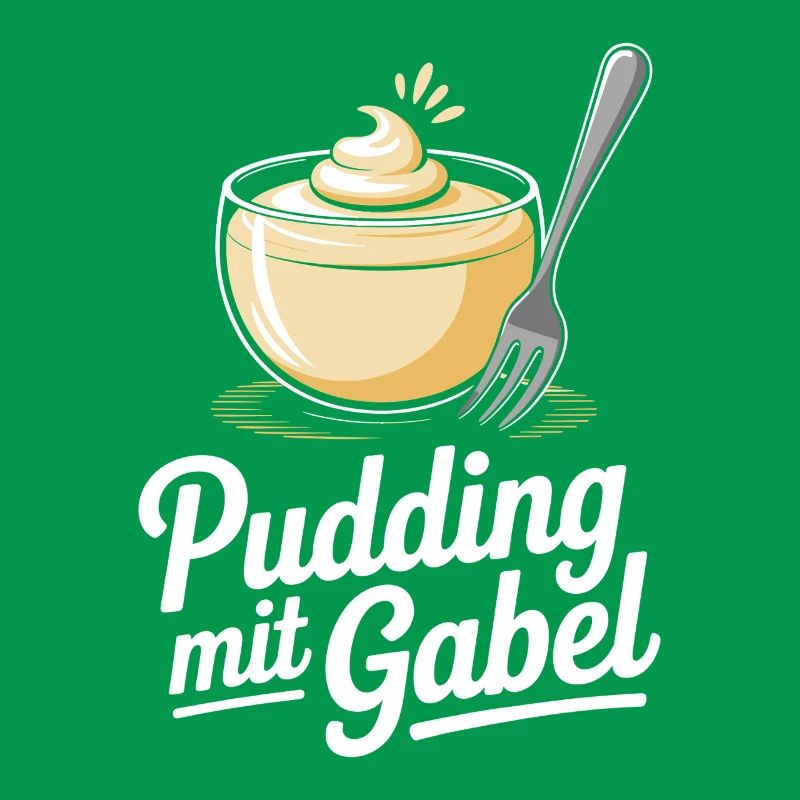 Pudding with fork