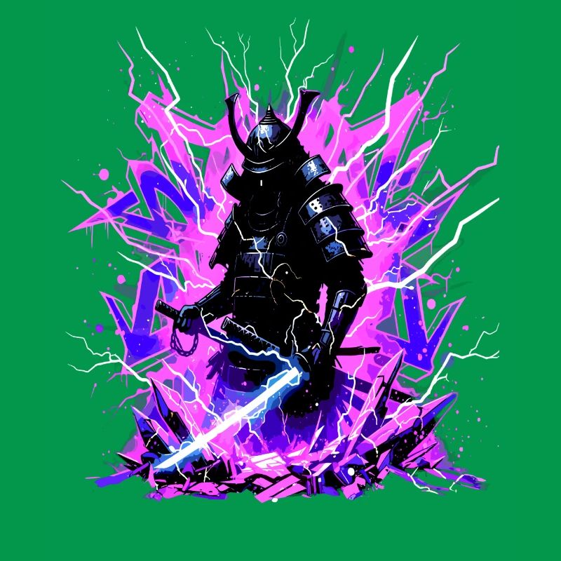 Cyber Samurai – Synthwave Katana Geist