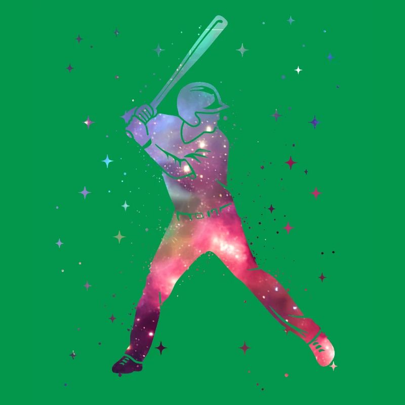 Baseball Player Kids Outer Space Baseball Player