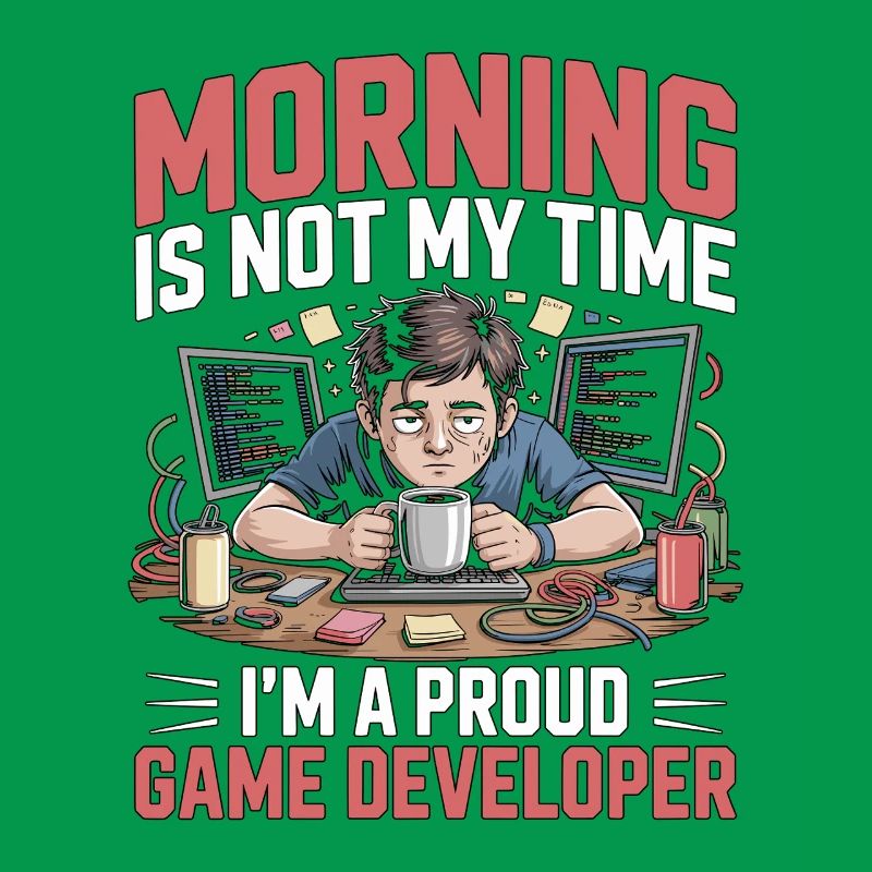 Game Developer Morning Is Not My Time Game Coder