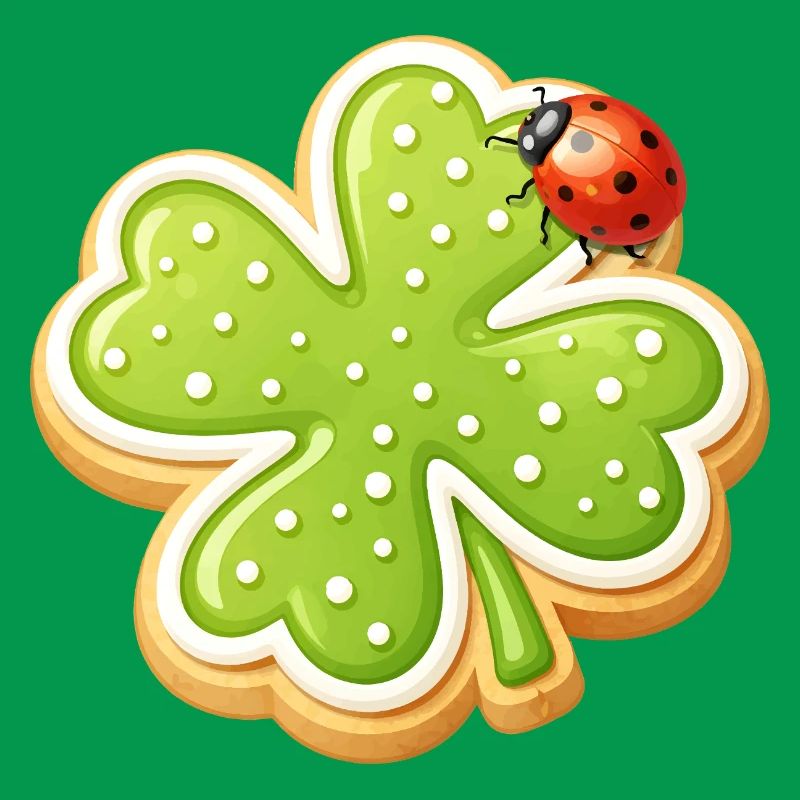 Biscuit trèfle avec Ladybug