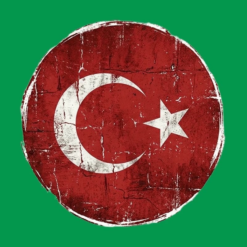 Conception du cercle du drapeau turc
