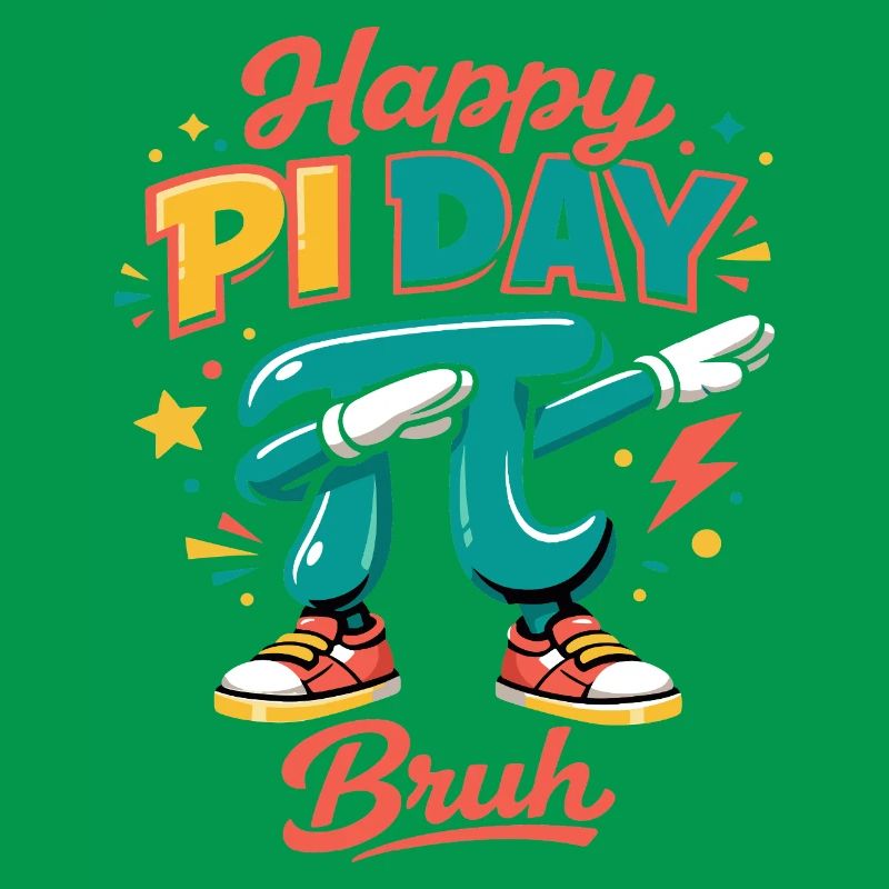 Happy Pi Day Bruh Dabbing Pi Math Saying Retro