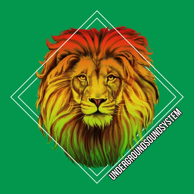 Rainbow Lion Diamond Pattern