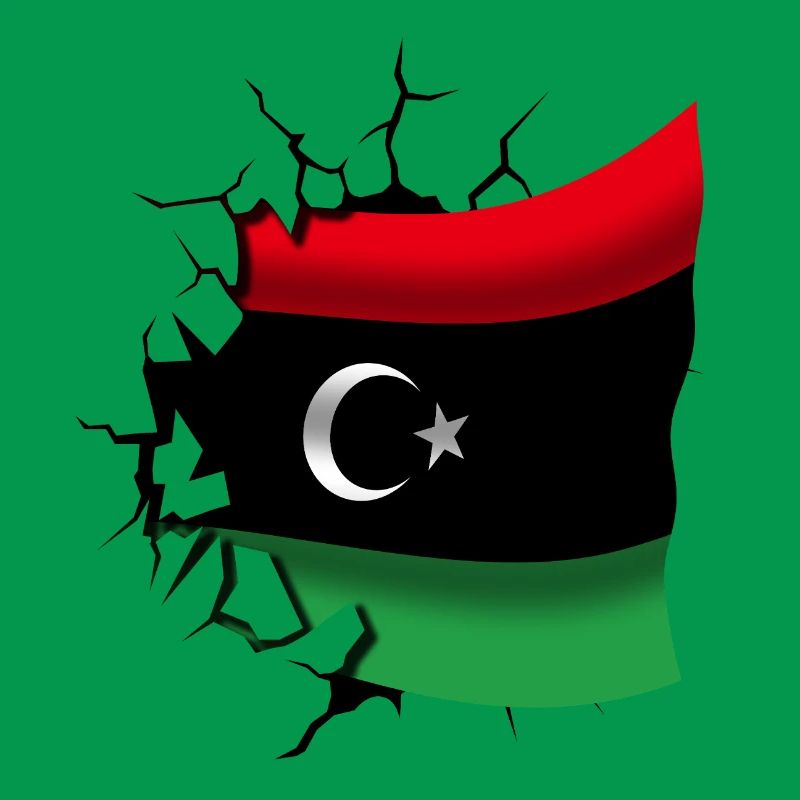 Drapeau de la Libye - Libye - Drapeau Broken Design