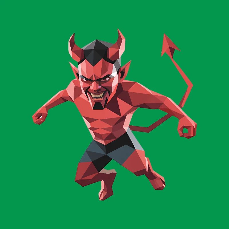 Devil - Cool Low Poly Logo