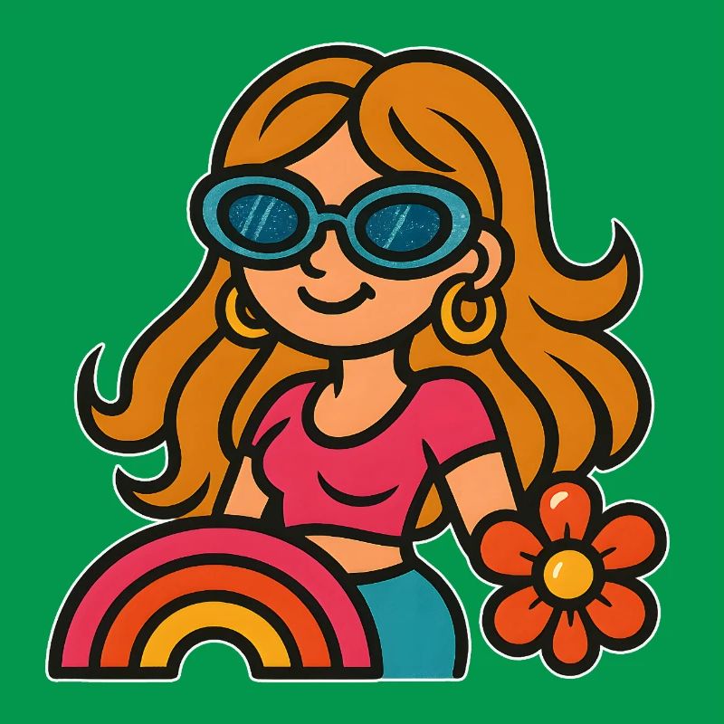 Fille d’été rétro - Look Flower Power