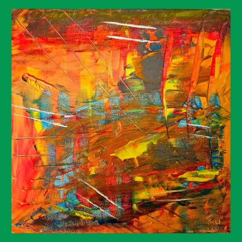 Fire-colored abstract image