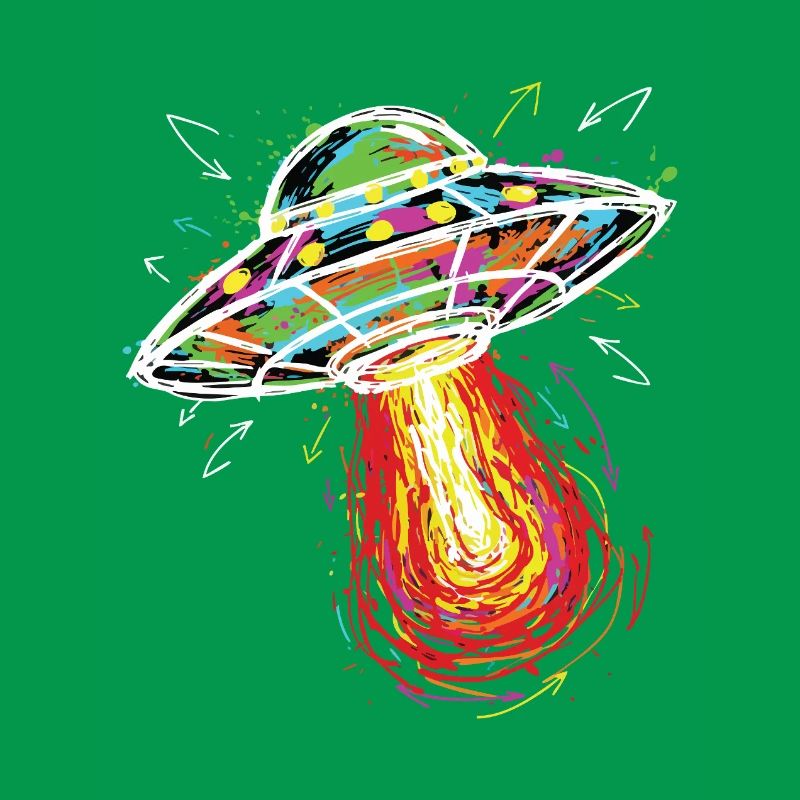 UFO Space Scribble Scribble Color