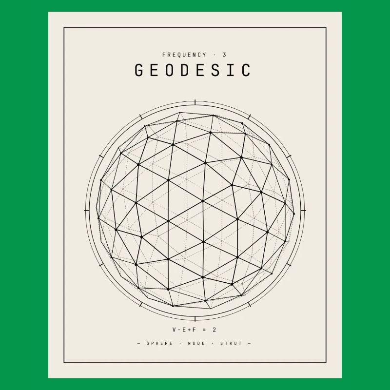 Geodesian Sphere Geometry Pattern