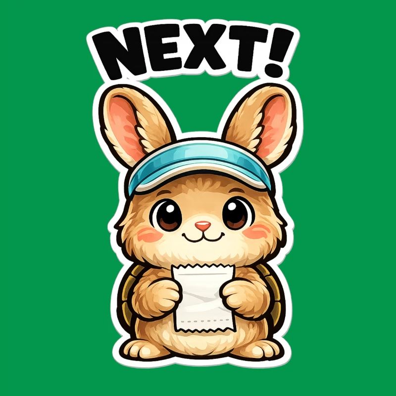 Next Bunny Note Sticker