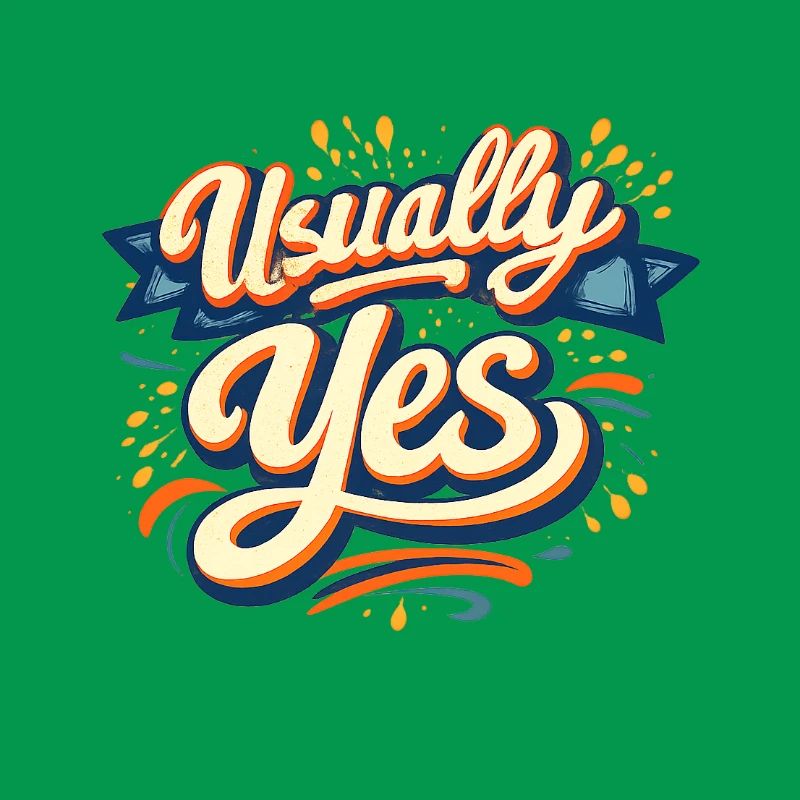 Usually Yes Retro Script