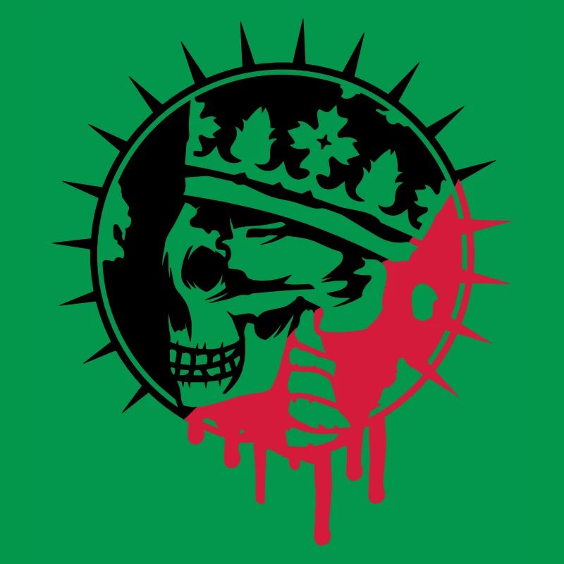 Totenschädel mit Krone Graffiti Patch