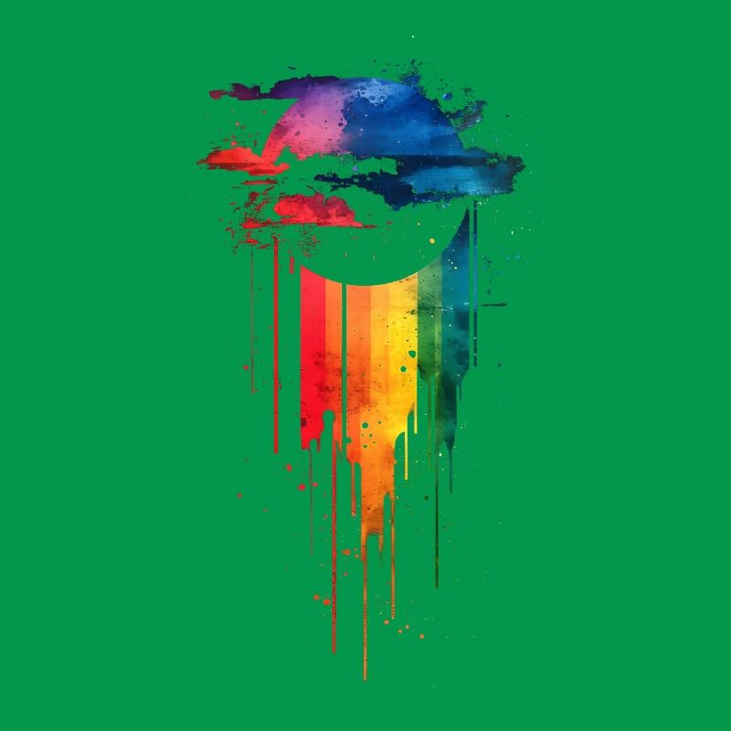 Subtil et cool Dripping Pride drapeau arc en ciel Design