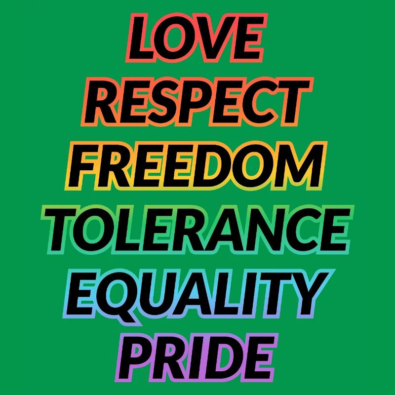 Pride Rainbow Values Tee