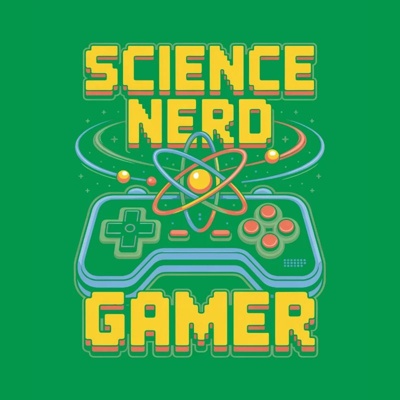 Science Nerd Gamer Atom Controller Wissenschaft