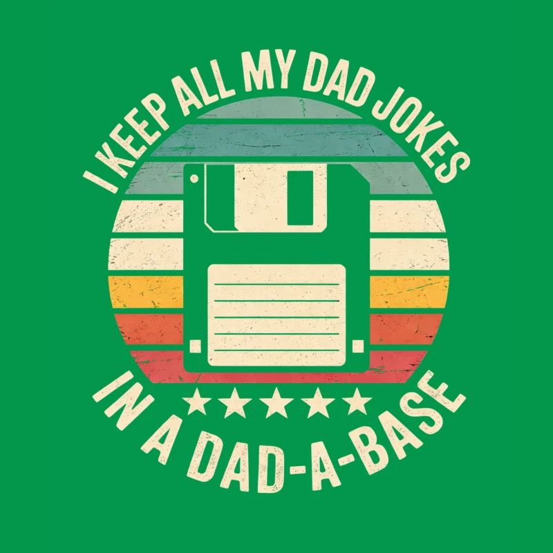 Retro Floppy Disk Humor Dad Jokes Database Database
