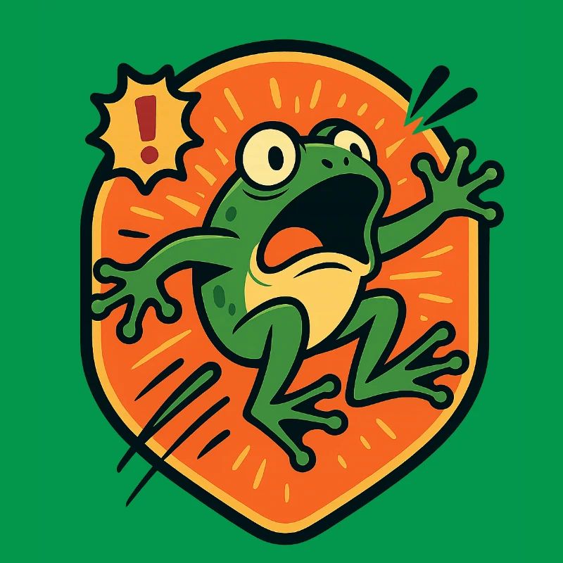 Panic Frog badge