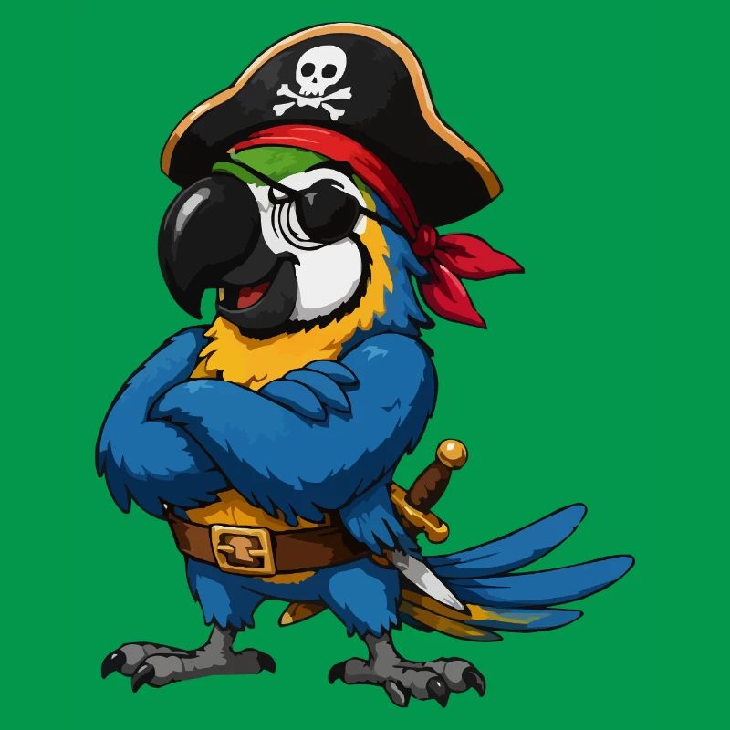 Oiseau pirate avec cache-œil