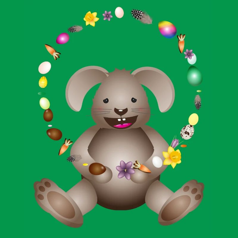 laughing Easter juggling Easter decorations