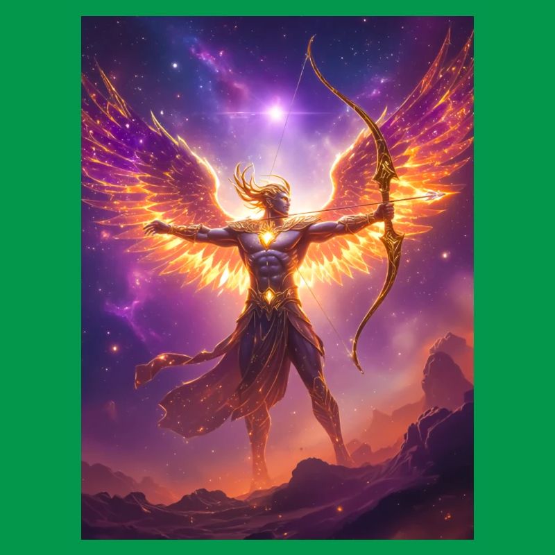 Celestial centaur archer shooting starfire arrows 