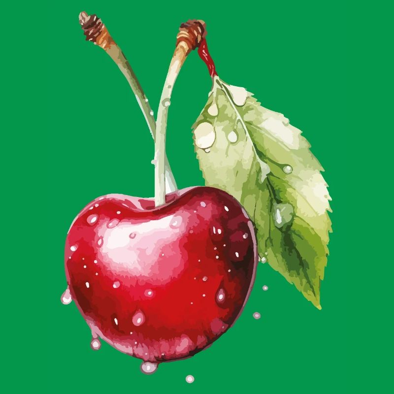 Fruchtige Kirsche mit Wassertröpfchen