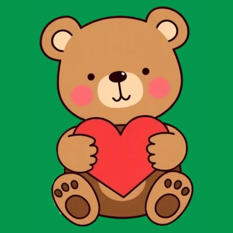 Bär mit rotem Herz Geschenk Mutter Muttertag