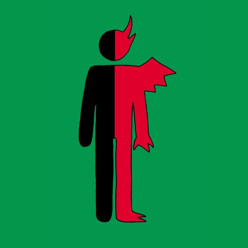 Mann oder Dämon Piktogramm