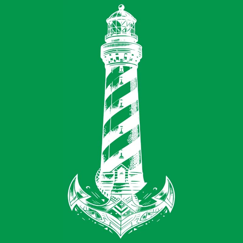 Conception d’ancre de phare côtier à rayures obliques