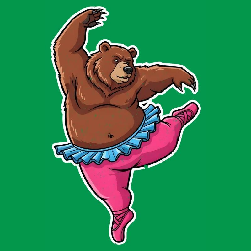 Ballett Bär Comic Geschenk