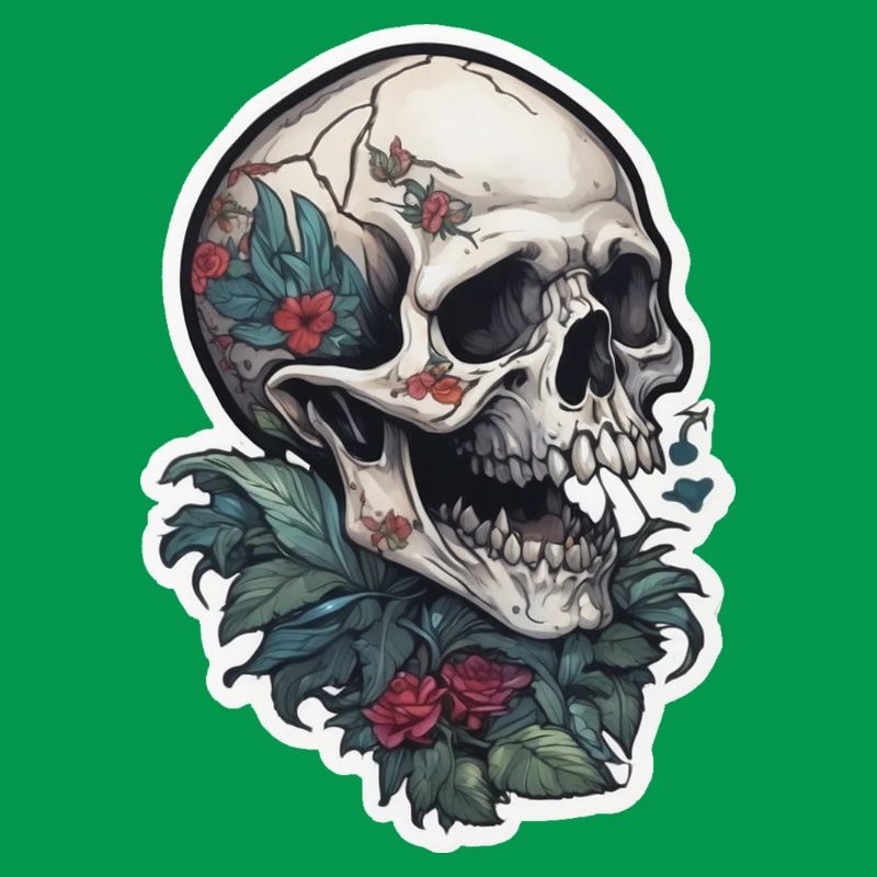 Conception de crâne d’impression de tatouage