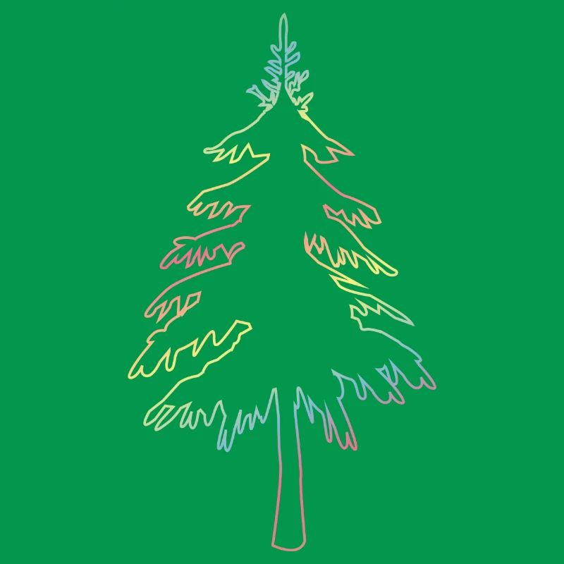 Christbaum, Tannenbaum oder Weihnachtsbaum Umriss